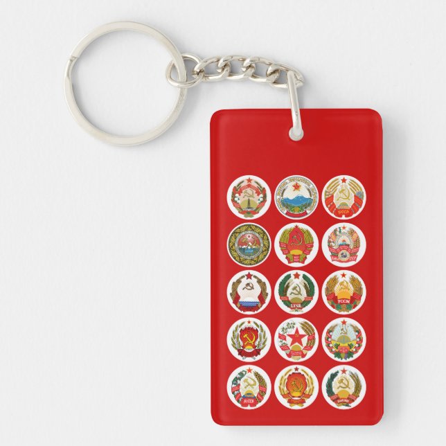 Republics of the Soviet Union Keychain (Front)