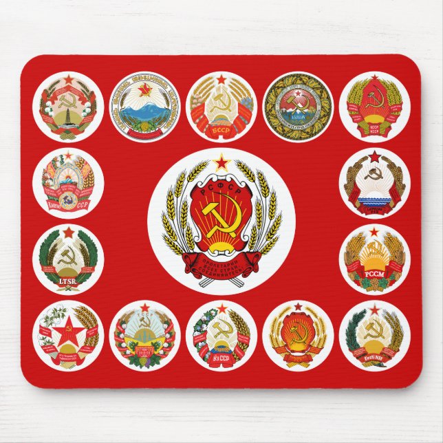 Republics of the Soviet Union Mouse Pad (Front)