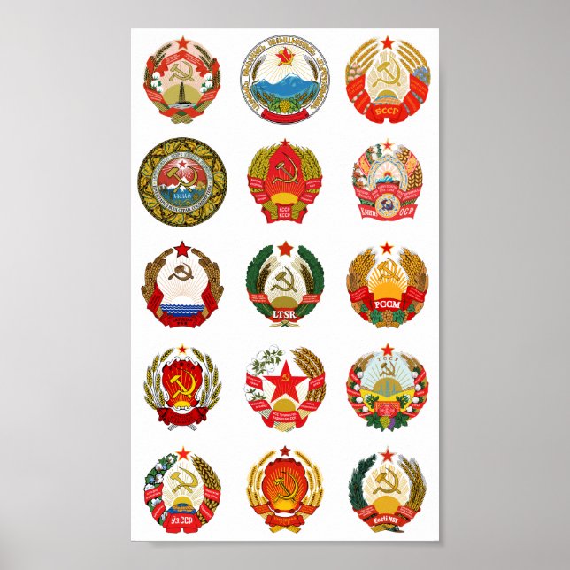 Republics of the Soviet Union Poster (Front)