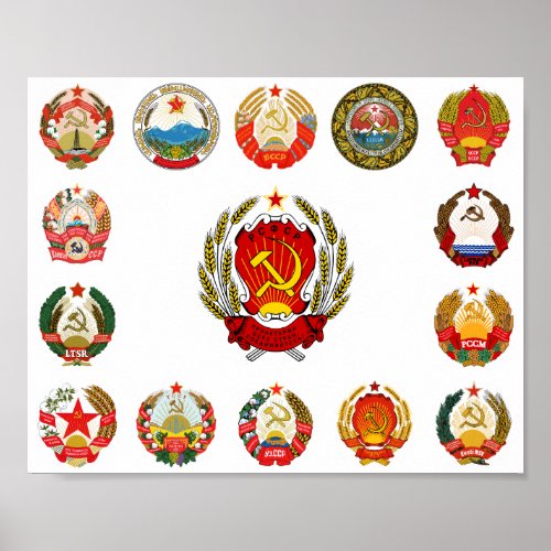 Republics of the Soviet Union Poster