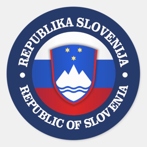 Republika Slovenija Classic Round Sticker