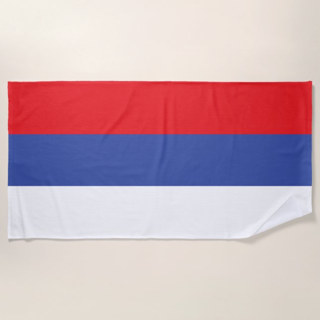 Republika Srpska Flag Beach Towel (Front)