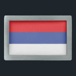 Republika Srpska Flag Belt Buckle<br><div class="desc">Patriotic flag of Republika Srpska.</div>