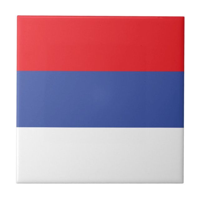 Republika Srpska Flag Ceramic Tile (Front)