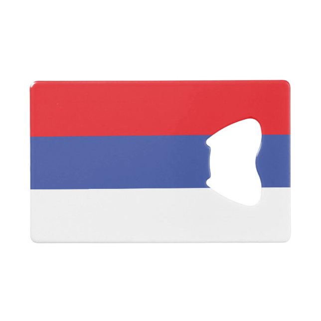 Republika Srpska Flag Credit Card Bottle Opener (Front (Horizontal))