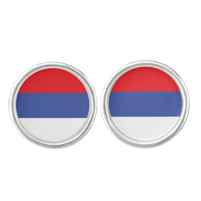 Republika Srpska Flag Cufflinks (Front)