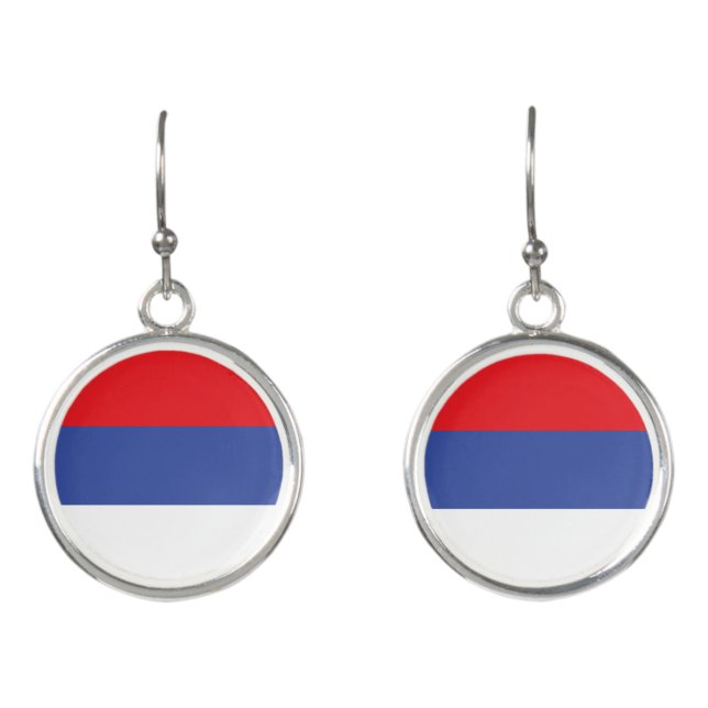 Republika Srpska Flag Earrings (Front)