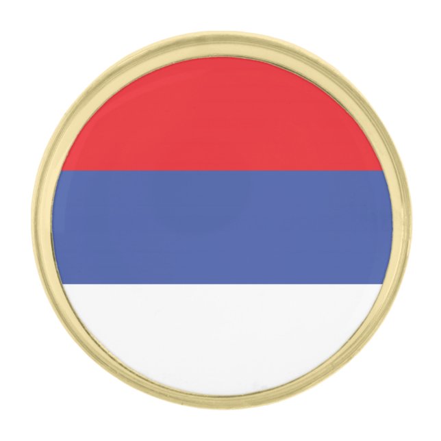 Republika Srpska Flag Gold Finish Lapel Pin (Front)