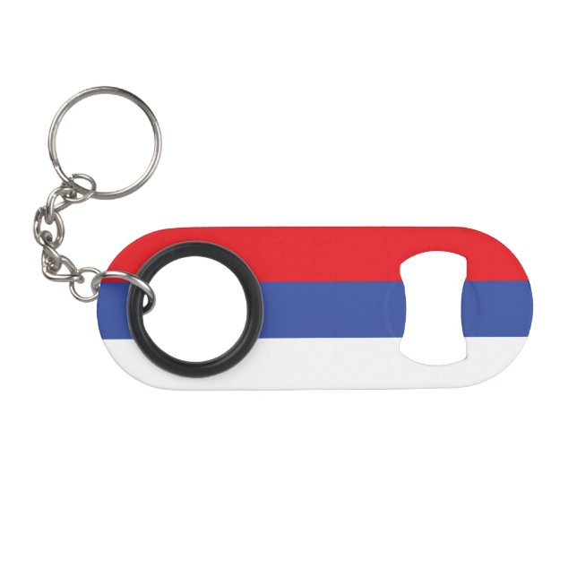Republika Srpska Flag Keychain Bottle Opener (Front (Horizontal))