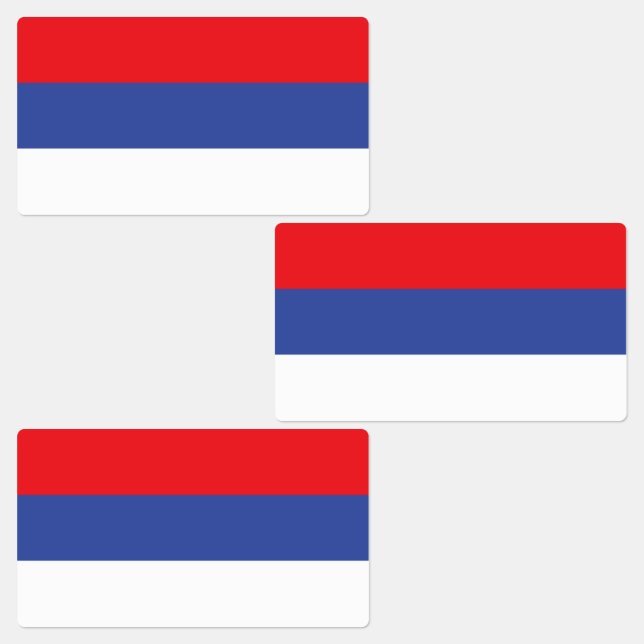 Republika Srpska Flag Labels (Group)