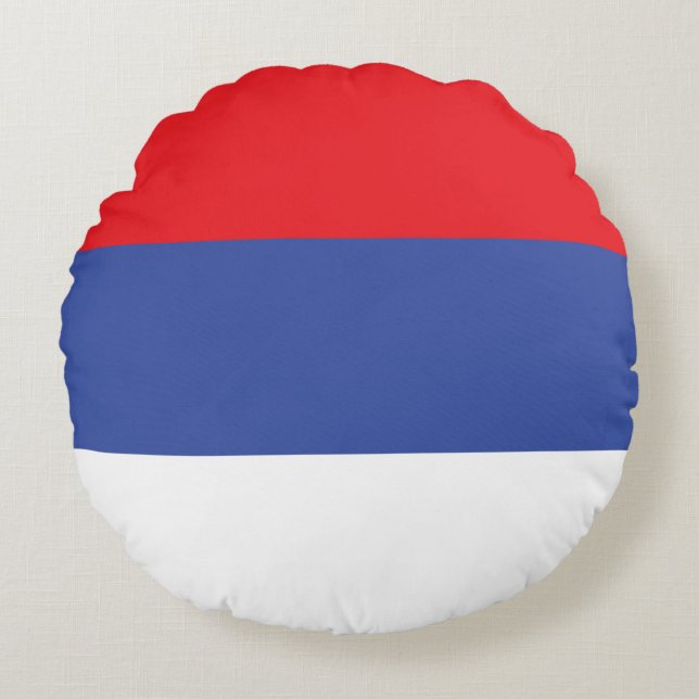Republika Srpska Flag Round Pillow (Front)