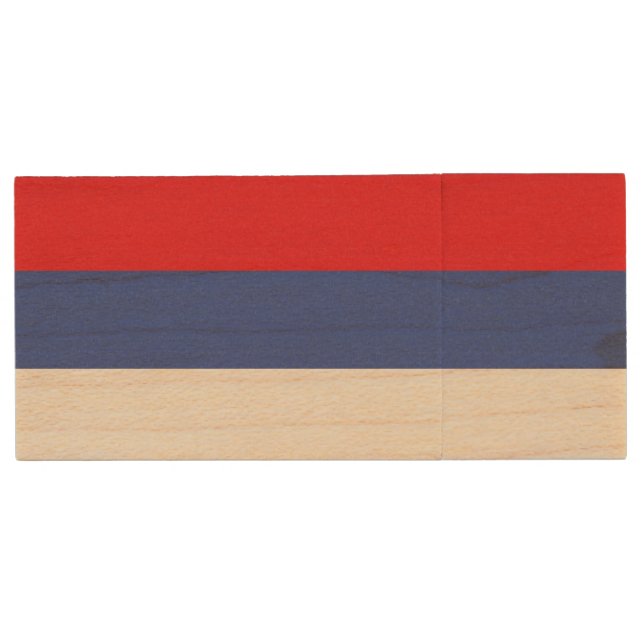 Republika Srpska Flag Wood Flash Drive (Front)
