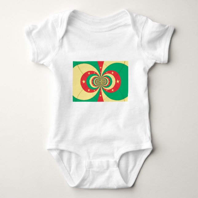 République du Cameroun five-pointed star Baby Bodysuit (Front)