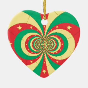 République du Cameroun five-pointed star Ceramic Ornament