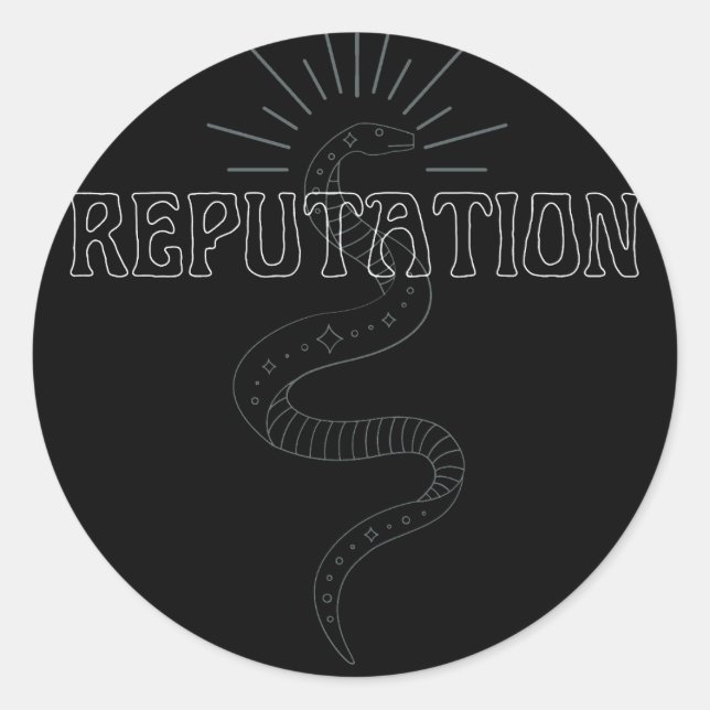 reputation snake comfort colors classic round sticker (Front)