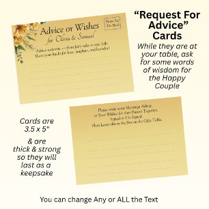Request for Marriage Hints - Advice Card