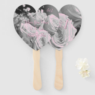 Request The Bride And Groom To Kiss Hand Fan