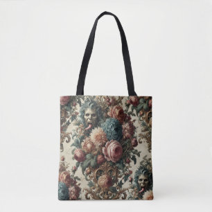 Requiem Rhapsody – Gothic Baroque Floral Beast Tote Bag