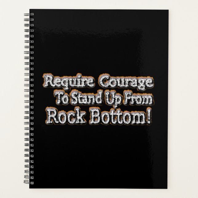 "Require Courage" Cute Design. Buy Now Planner (Front)