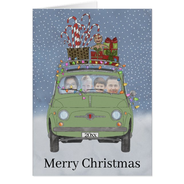 Rero Fiat 500 customizable photo card (Front)