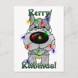 Rerry Rithmus - Schnauzer Holiday Postcard