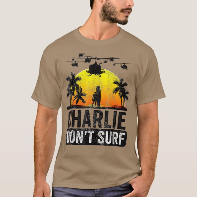 Rertro Vintage Charlie Dont Surf T-Shirt (Front)