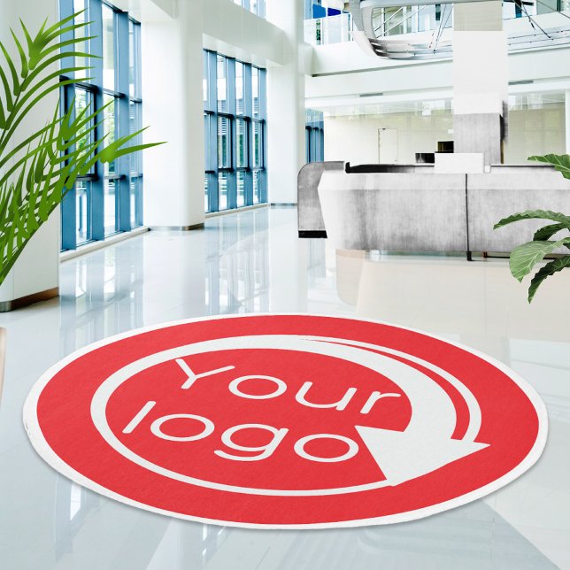 Res Business Corporate Company Logo Modern Round  Rug (Creator Uploaded)