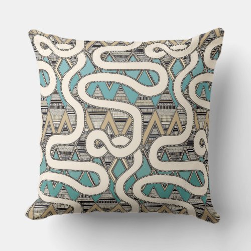 RESA aqua Throw Pillow