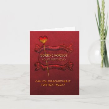 Rescheduled Birthday Card by RainbowCards at Zazzle