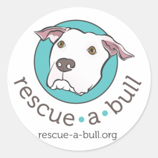 rescue-a-bull classic round sticker