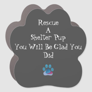 Rescue A Shelter Pup Car Magnet