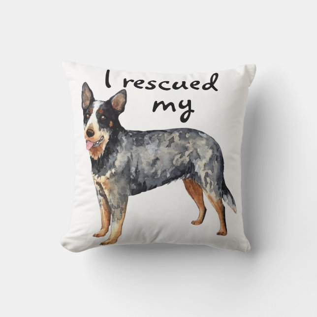 Rescue ACD Throw Pillow (Front)