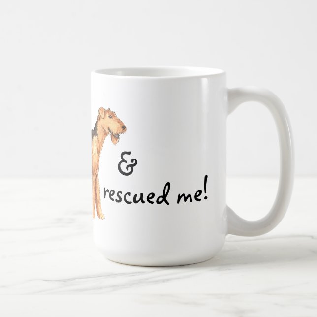Rescue Airedale Coffee Mug (Right)