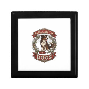 Rescue All Dogs Dog Floral Wreath Ribbon_1 Gift Box