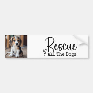 Rescue All The Dogs Pet Rescue Car Bumper Sticker