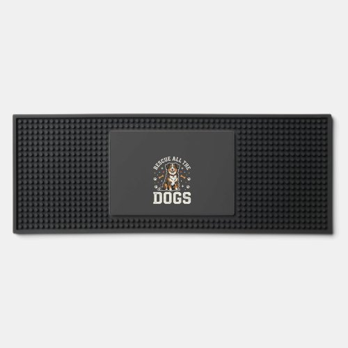 Rescue All The Dogs Vintage Dog Bar Mat