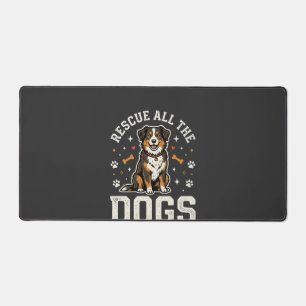 Rescue All The Dogs Vintage Dog Desk Mat