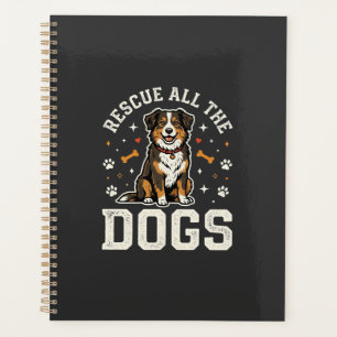 Rescue All The Dogs Vintage Dog Planner