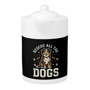 Rescue All The Dogs Vintage Dog Teapot