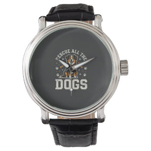 Rescue All The Dogs Vintage Dog Watch