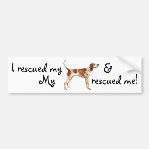 Rescue American English Coonhound Bumper Sticker