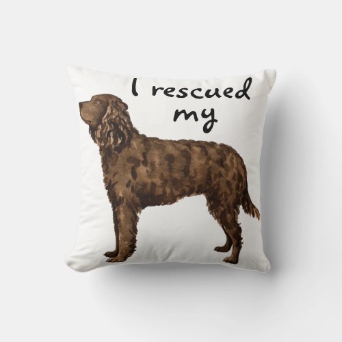 Rescue American Water Spaniel Throw Pillow