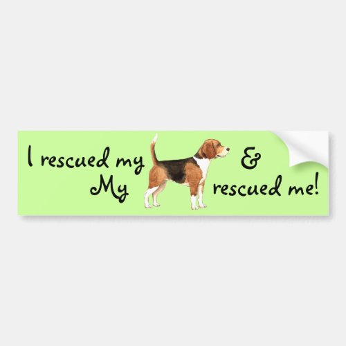 Rescue Beagle Bumper Sticker