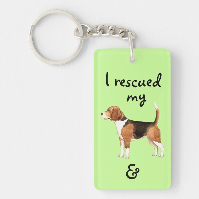 Rescue Beagle Keychain (Front)