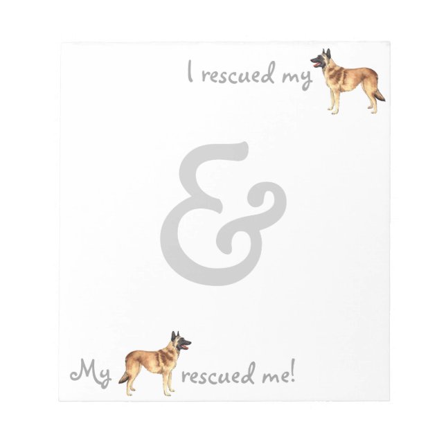 Rescue Belgian Malinois Notepad (Front)