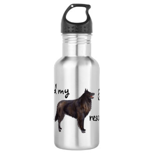 Rescue Belgian Sheepdog Stainless Steel Water Bottle