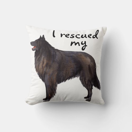 Rescue Belgian Sheepdog Throw Pillow