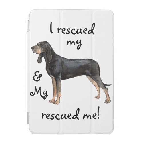 Rescue Black and Tan Coonhound iPad Mini Cover