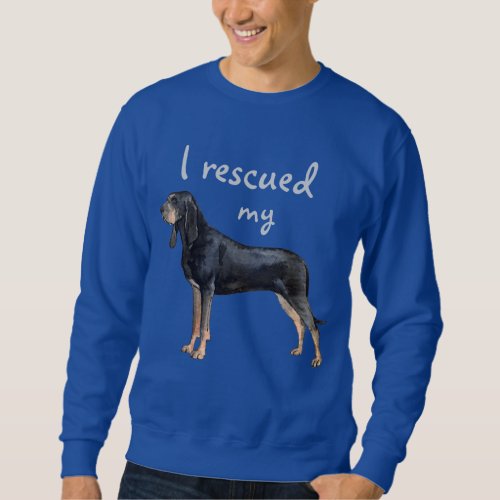 Rescue Black and Tan Coonhound Sweatshirt