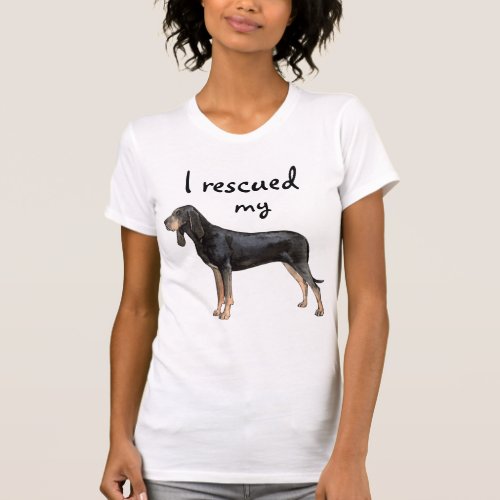Rescue Black and Tan Coonhound T_Shirt